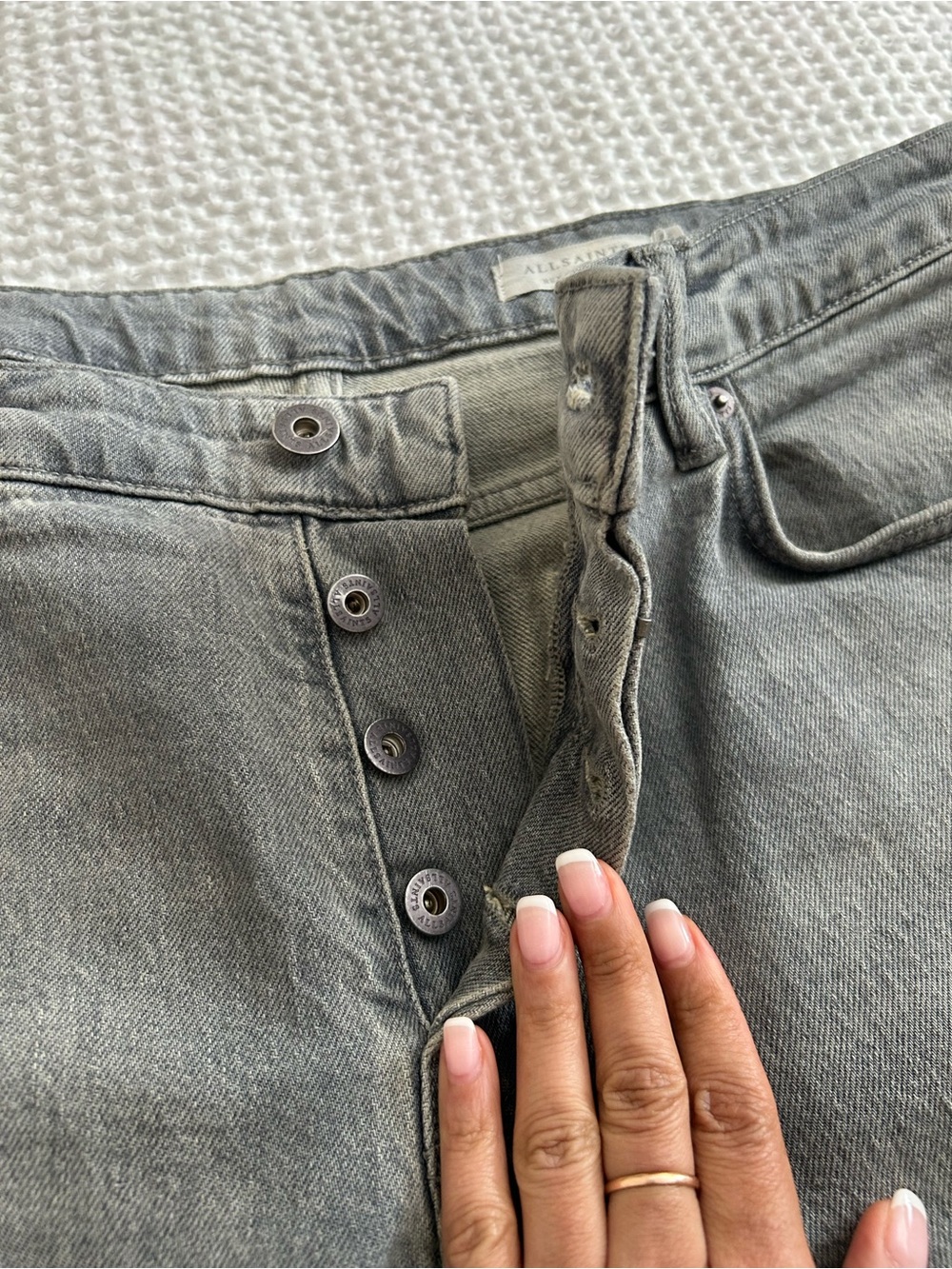 AllSaints Grey Rex Denim Jeans